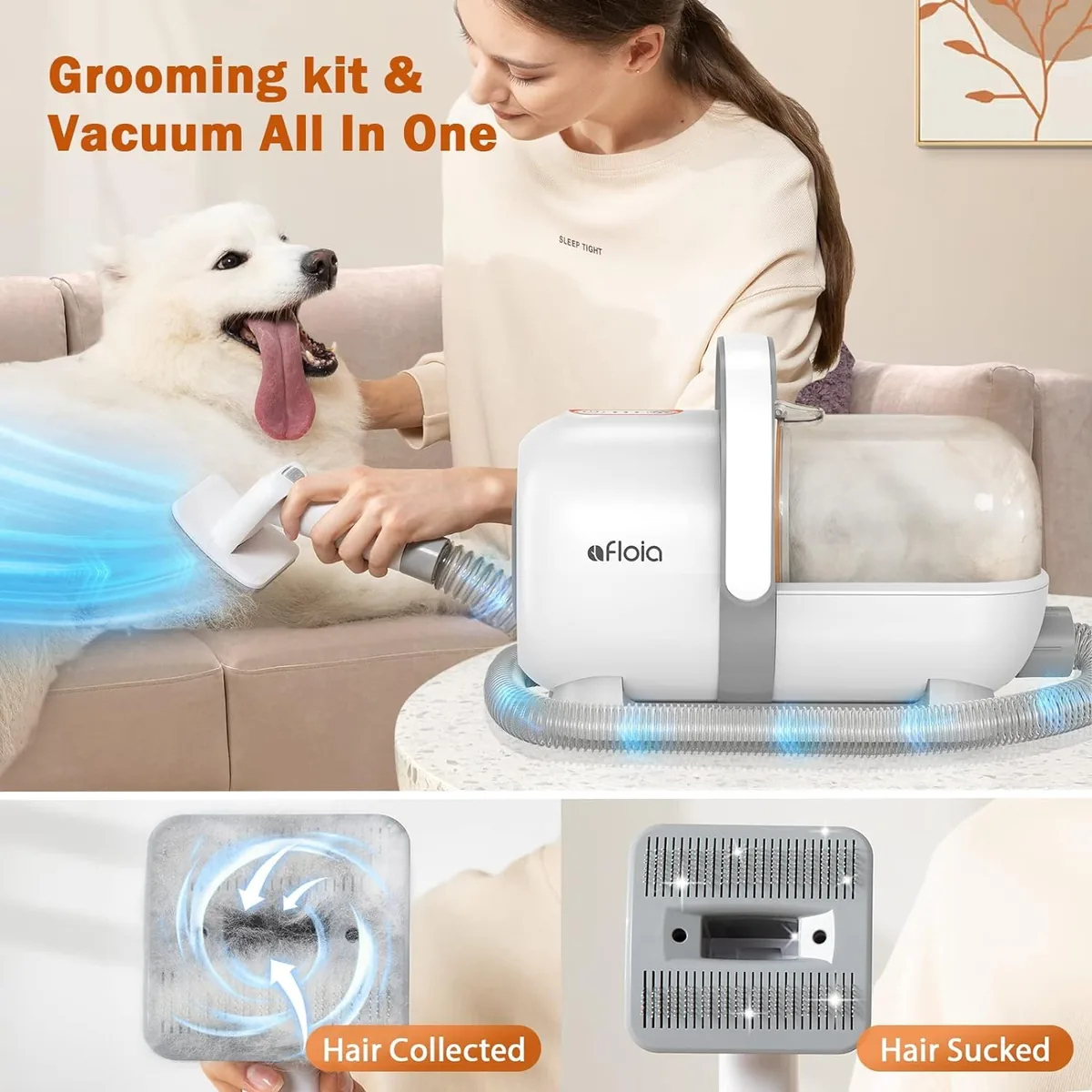 Afloia Kit de peluquería con aspirador (recoge el 99% del pelo) — imagen 3