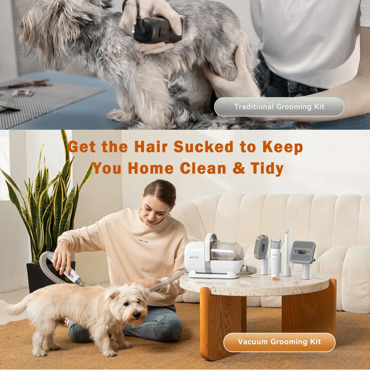 Afloia Kit de peluquería con aspirador (recoge el 99% del pelo) — imagen 6