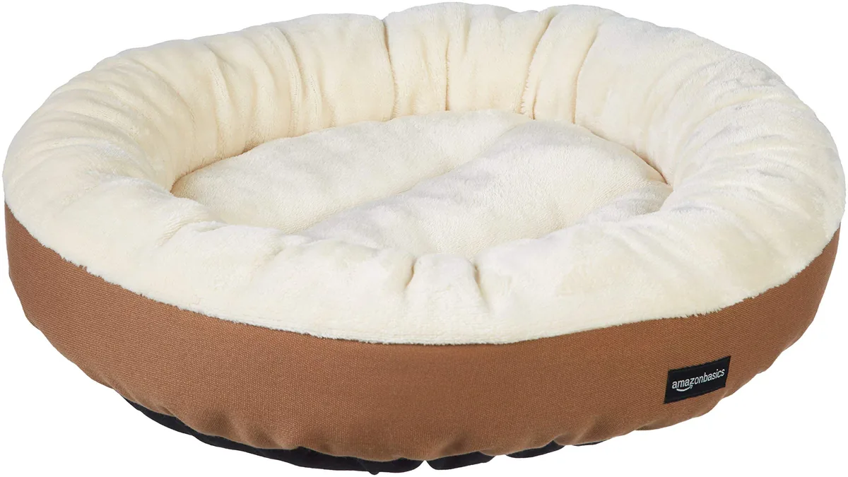Amazon Basics Cama redonda con franela 50 cm
