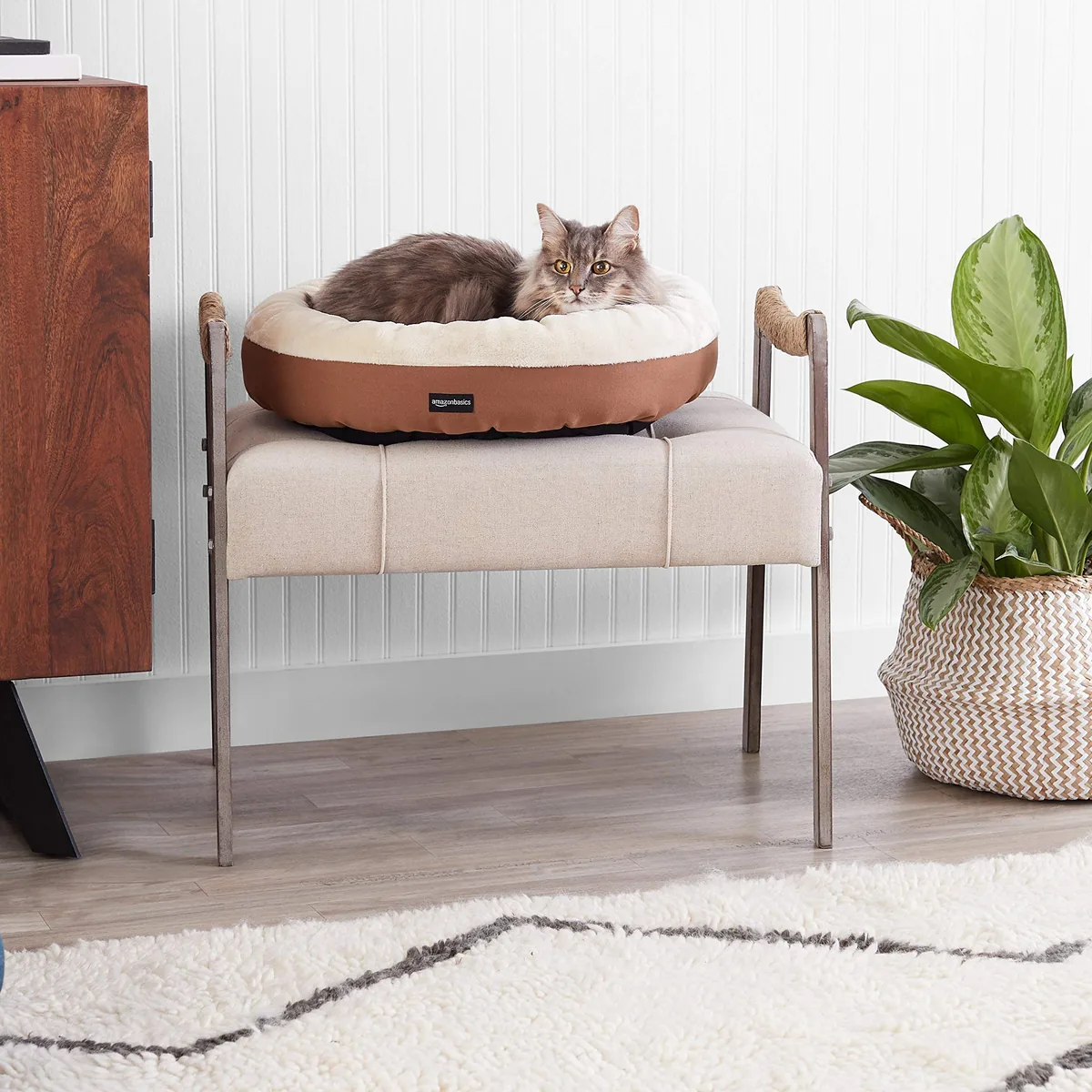Amazon Basics Cama redonda con franela 50 cm — imagen 7