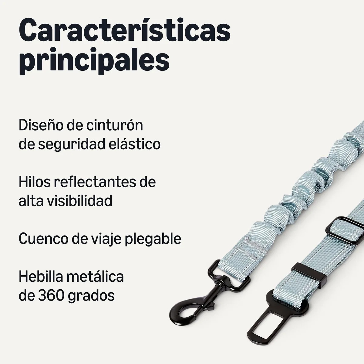 Amazon Basics Cinturón de seguridad para perros (con cuenco) — imagen 2