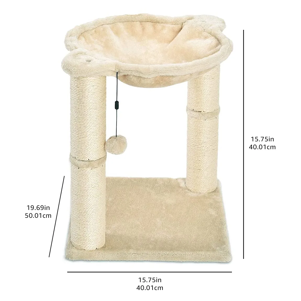Amazon Basics Torre pequeña con hamaca y caseta — imagen 3