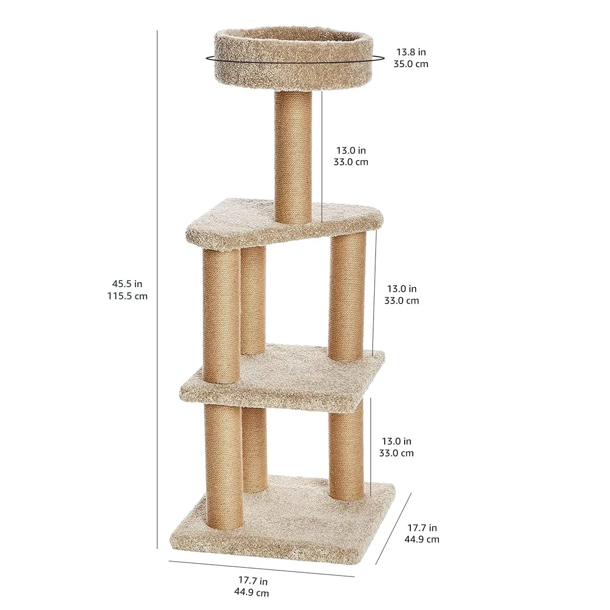Amazon Basics Torre multinivel 117 cm — imagen 7