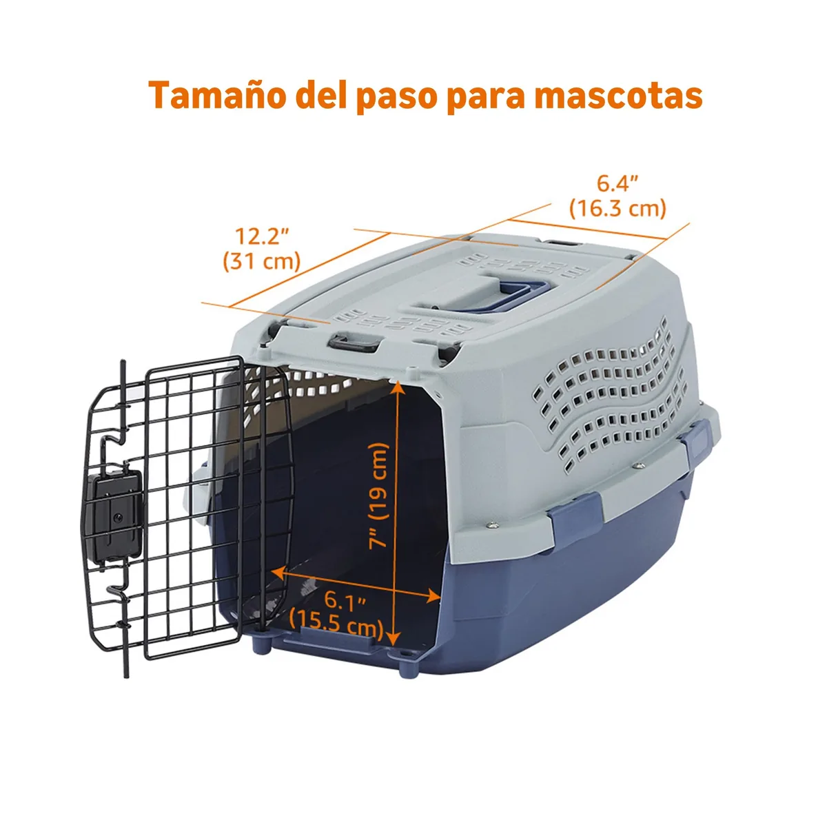 Amazon Basics Transportín rígido 2 puertas 48 cm — imagen 8