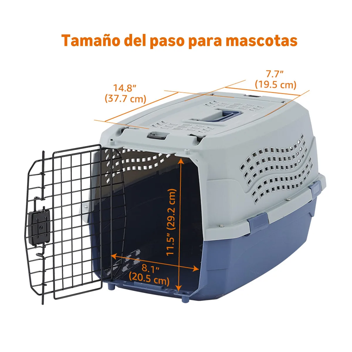 Amazon Basics Transportín rígido 2 puertas 58 cm — imagen 6