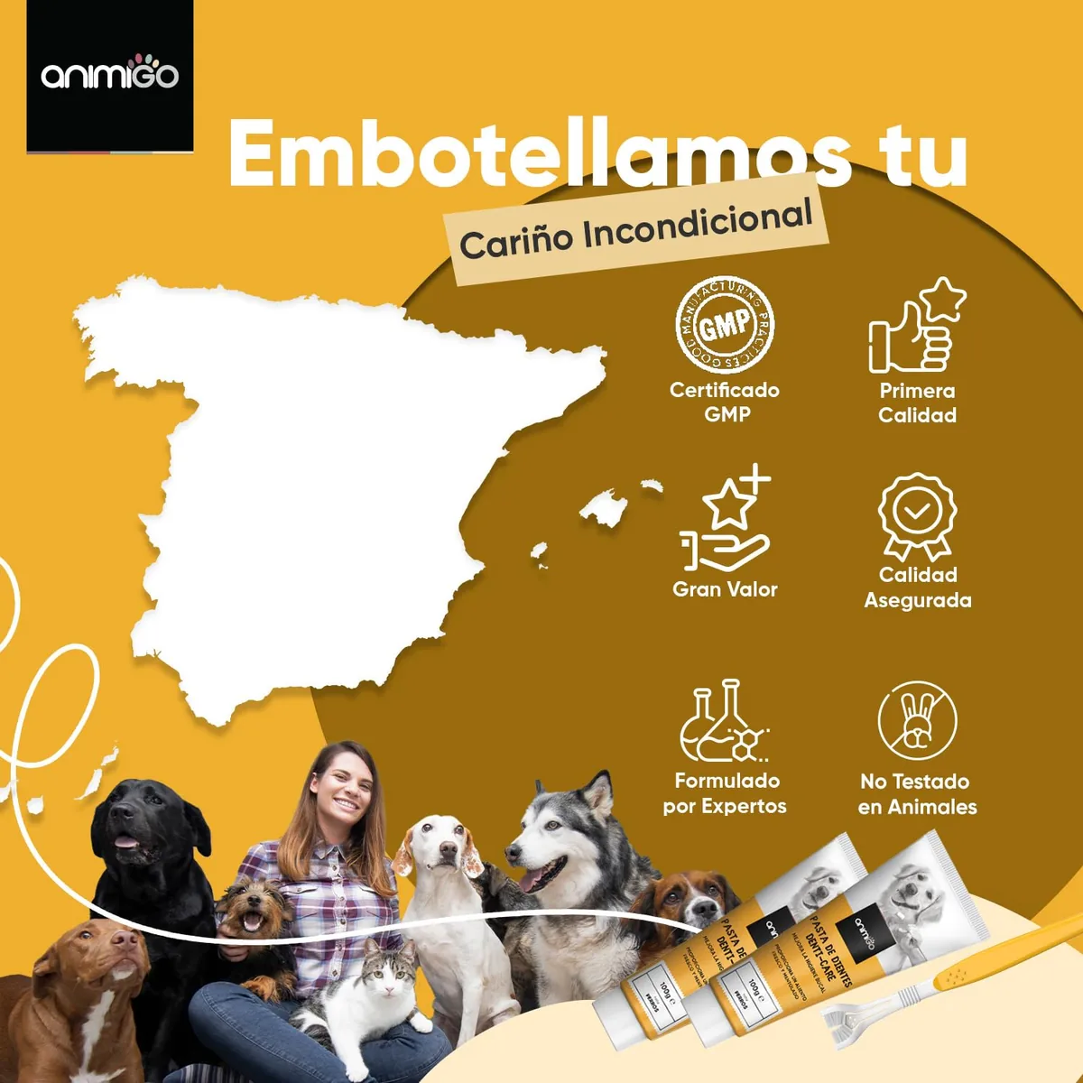 Animigo Kit de cepillo y pasta de dientes para perros — imagen 7