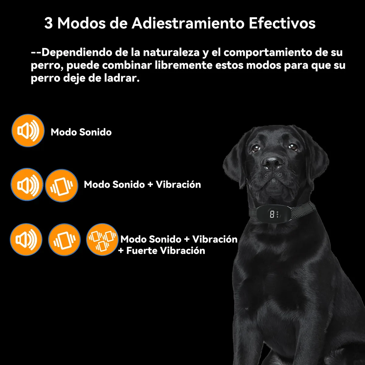 Collar antiladridos sin descargas (vibración y sonido) — imagen 4