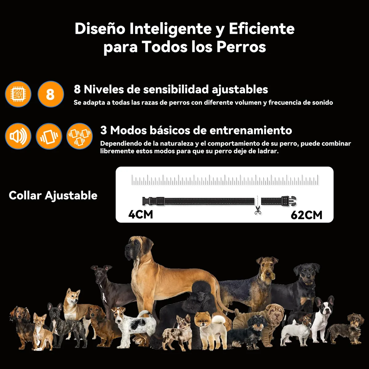 Collar antiladridos sin descargas (vibración y sonido) — imagen 6
