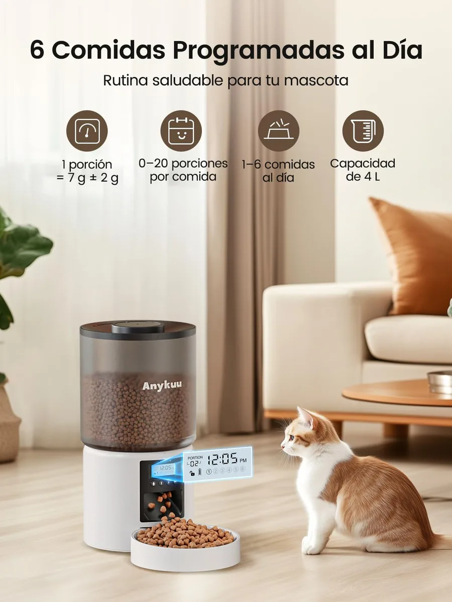 Anykuu Comedero automático 4 L — imagen 2