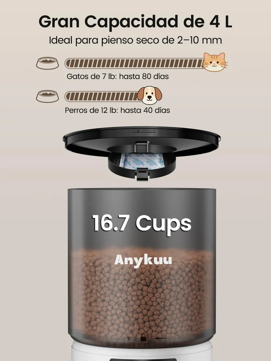 Anykuu Comedero automático 4 L — imagen 3