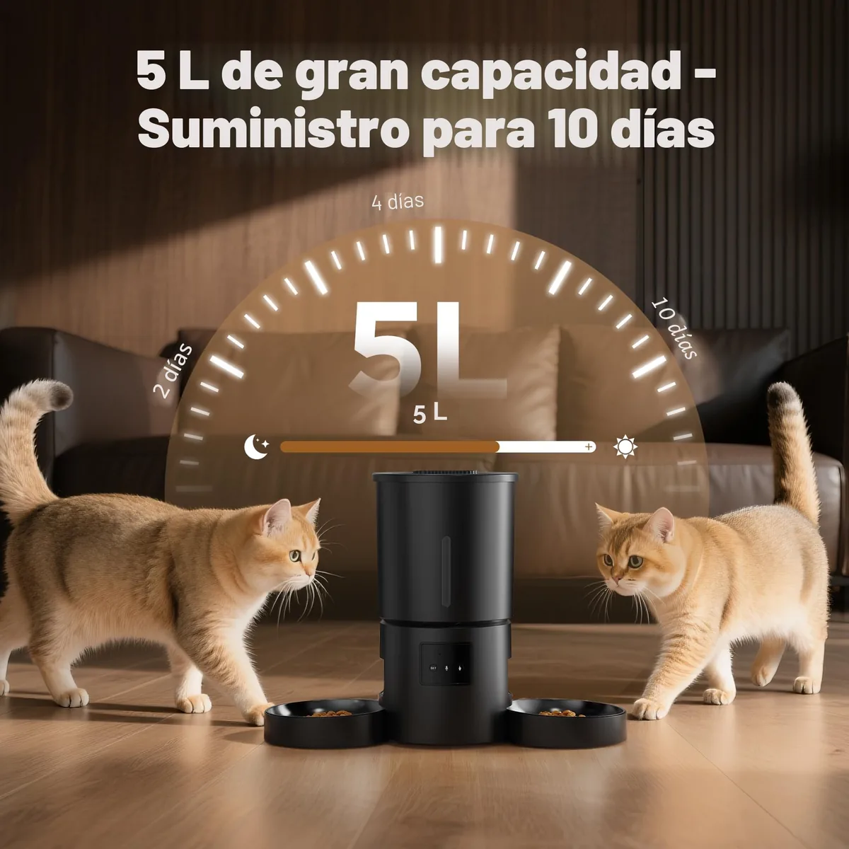 AONBOY A6 Comedero automático doble 5 L (App) — imagen 4