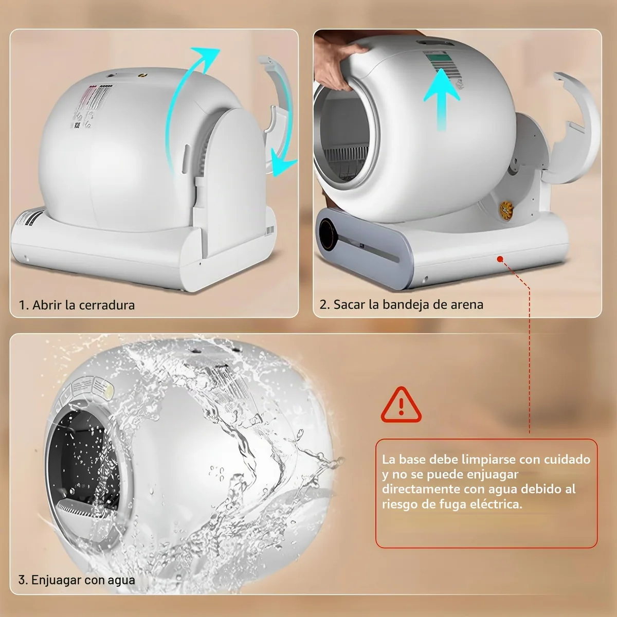 GESEILAY Arenero autolimpiable XXL con app — imagen 6