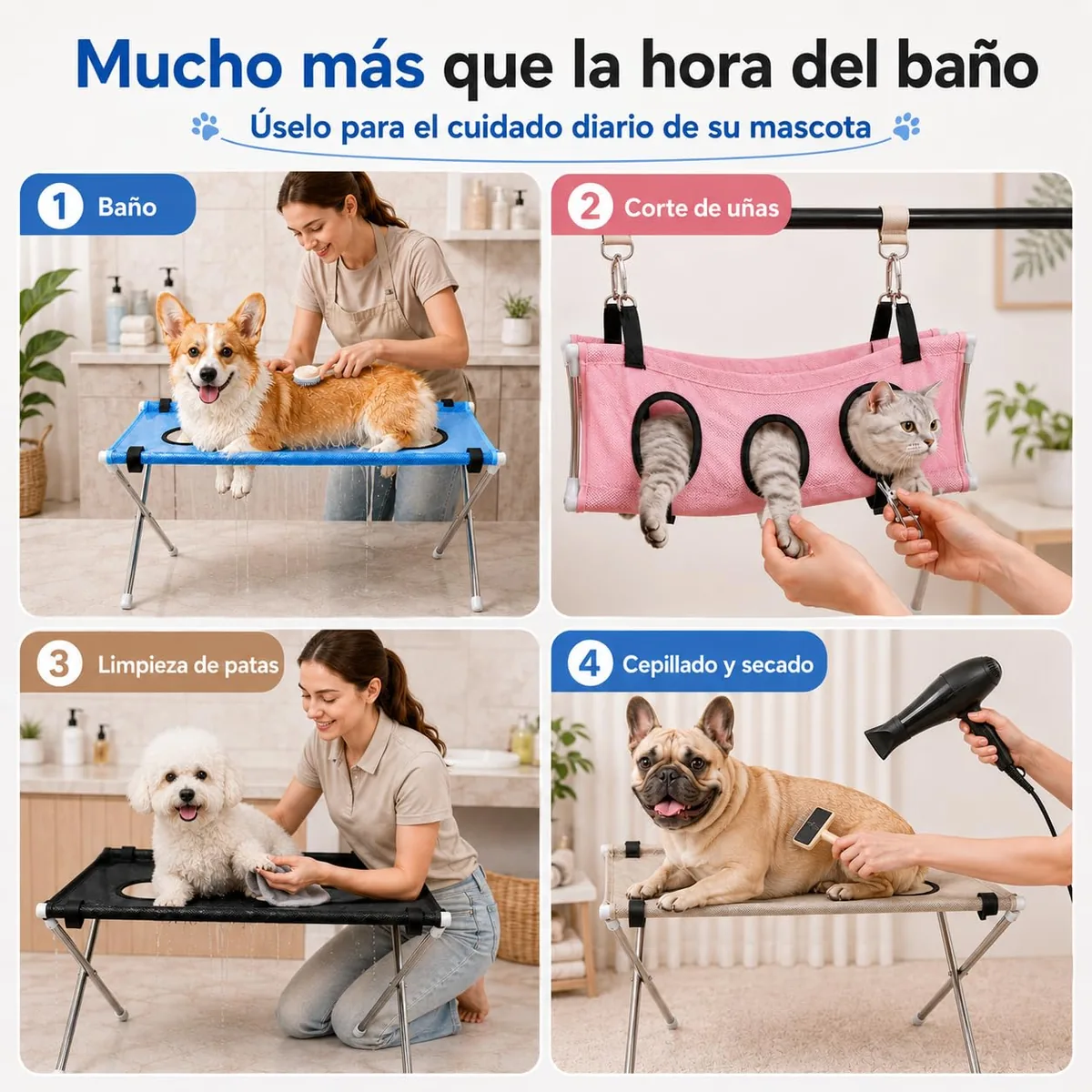 Soporte de baño y aseo con hamaca de 8 agujeros — imagen 6