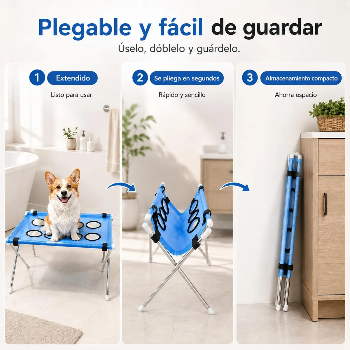 Soporte de baño y aseo con hamaca de 8 agujeros — imagen 7