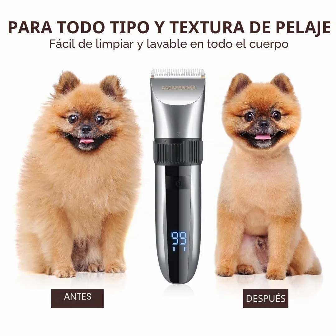 BarberBoss Cortapelos impermeable con pantalla LED — imagen 4