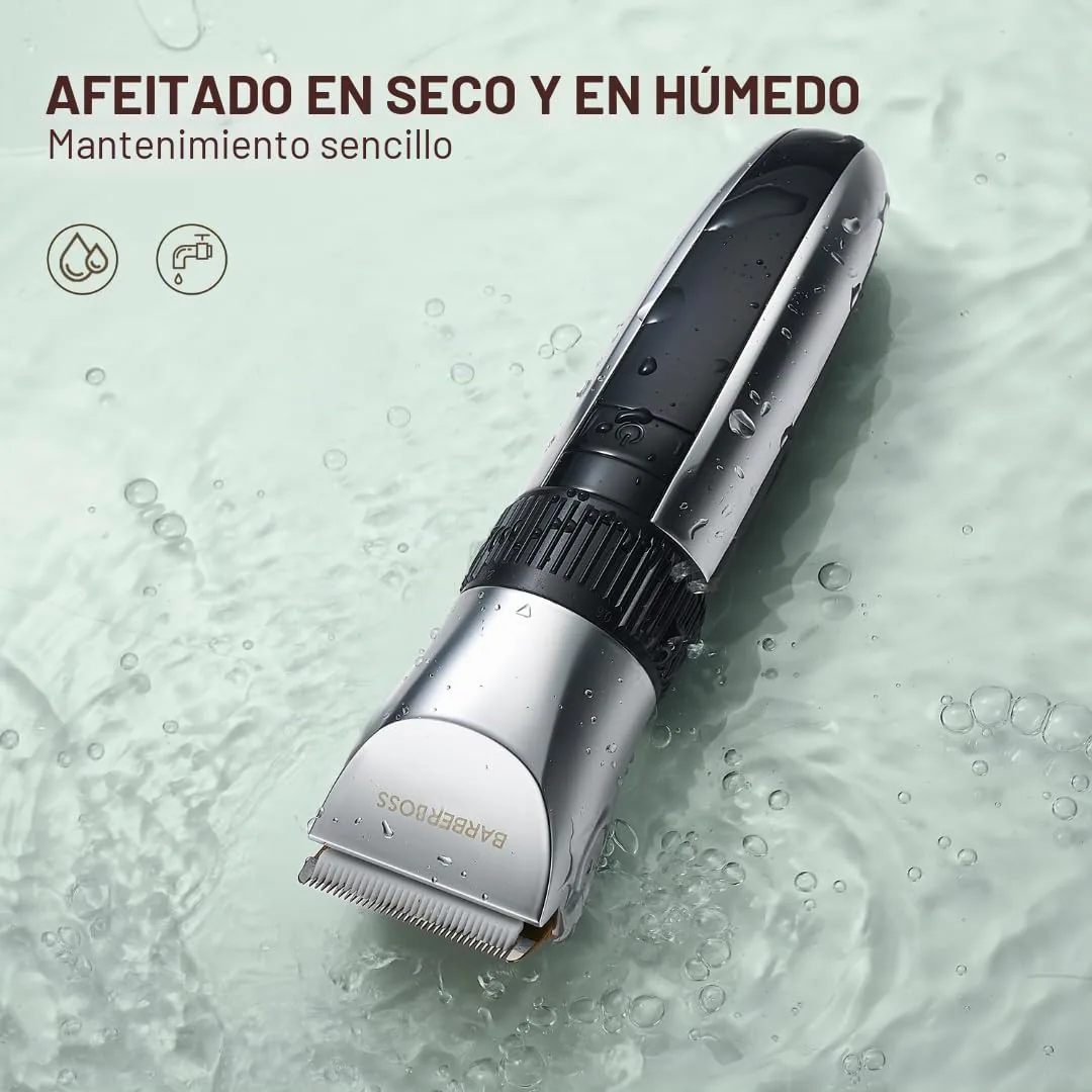 BarberBoss Cortapelos impermeable con pantalla LED — imagen 6