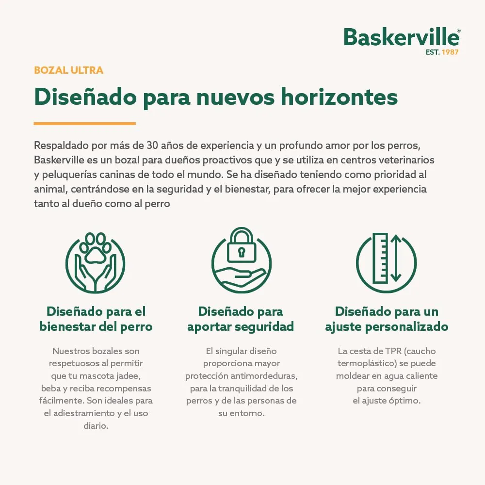 Baskerville Ultra Bozal tipo cesta moldeable — imagen 8