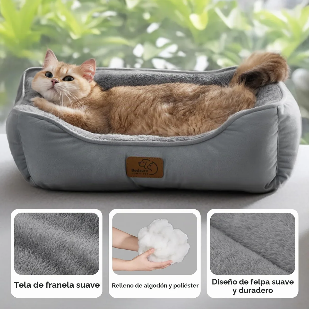 Bedsure Cama rectangular de sherpa 51 cm — imagen 2