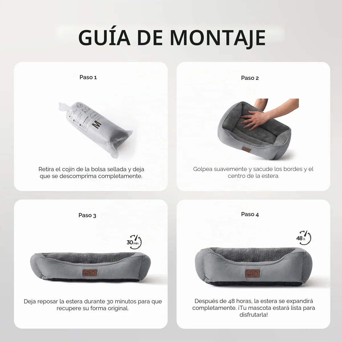 Bedsure Cama rectangular de sherpa 51 cm — imagen 6