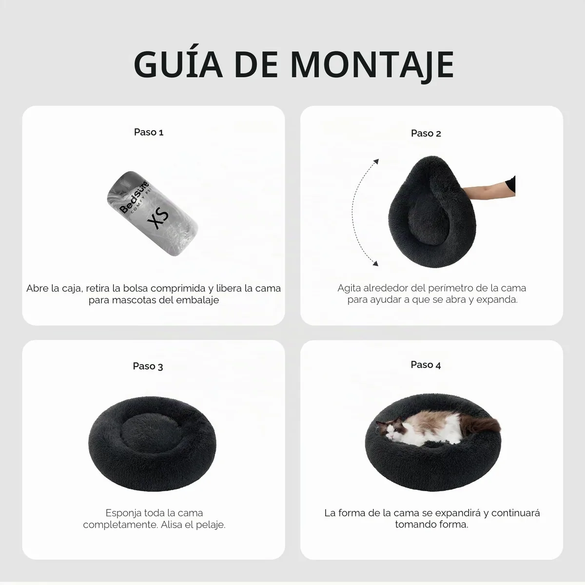 Bedsure Cama redonda de peluche 50 cm — imagen 7