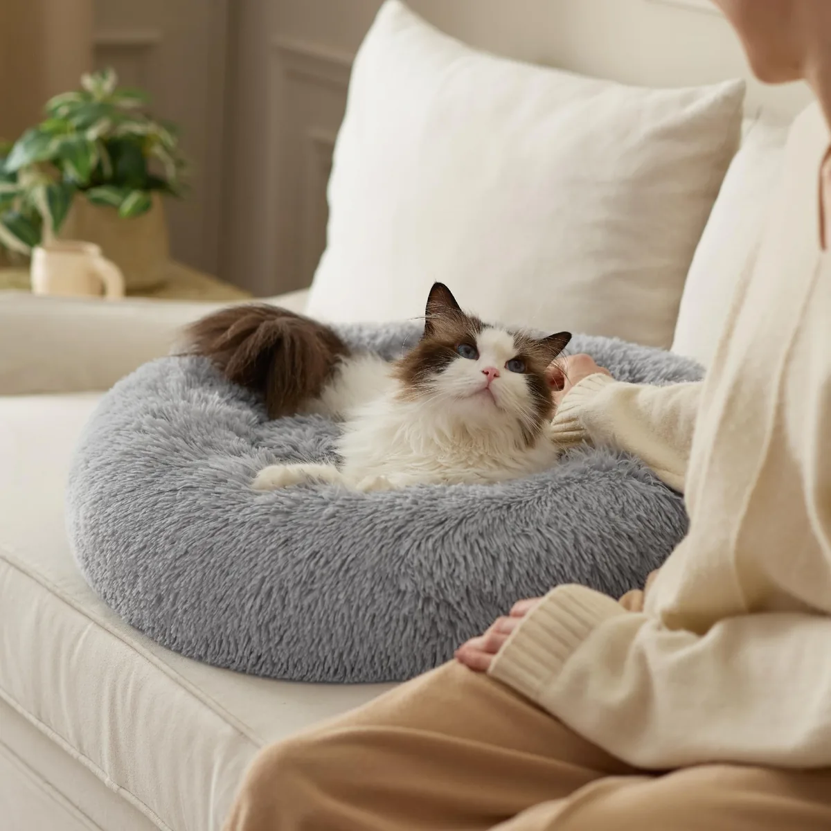Bedsure Cama redonda de peluche 50 cm — imagen 8