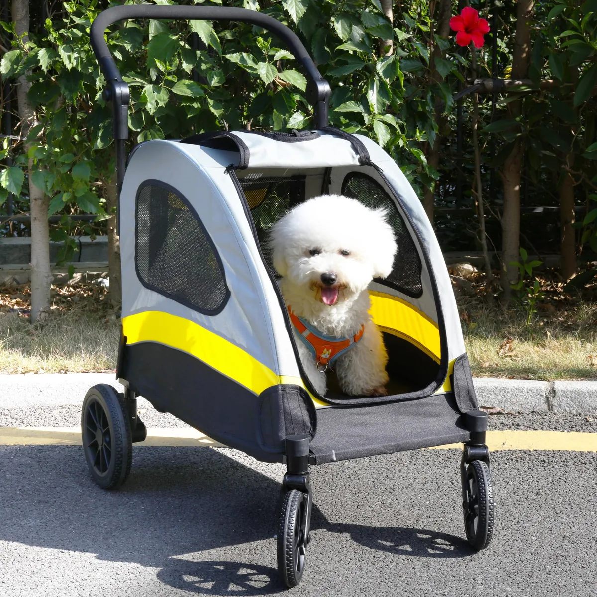 BingoPaw Carrito plegable con amortiguación hasta 20 kg