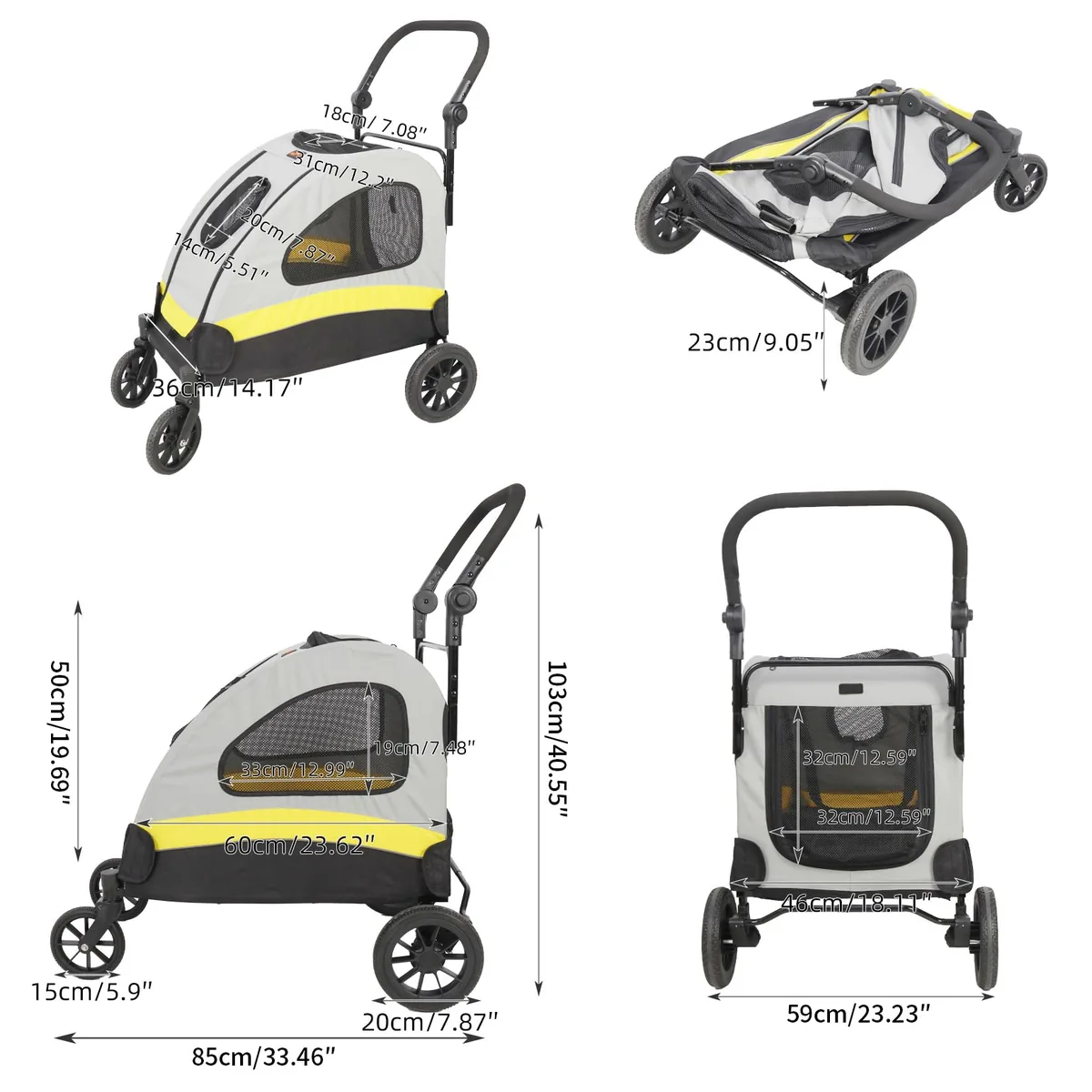 BingoPaw Carrito plegable con amortiguación hasta 20 kg — imagen 3