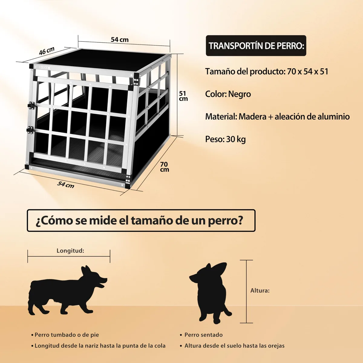 CADOCA Transportín rígido de aluminio — imagen 8