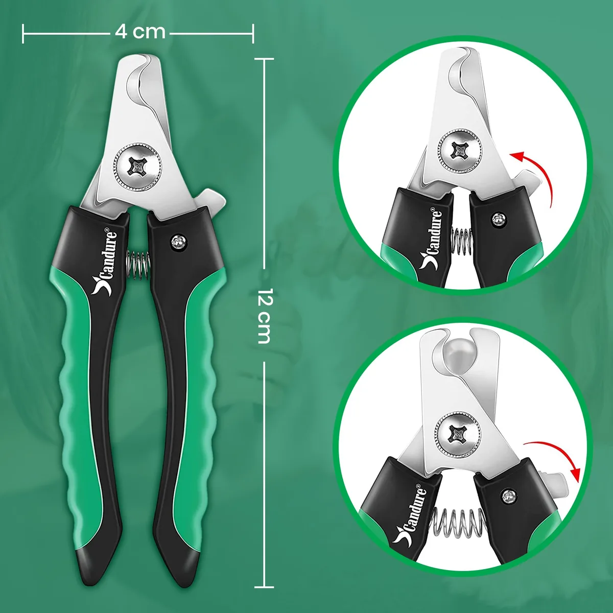 Candure Cortaúñas con protector de seguridad — imagen 2