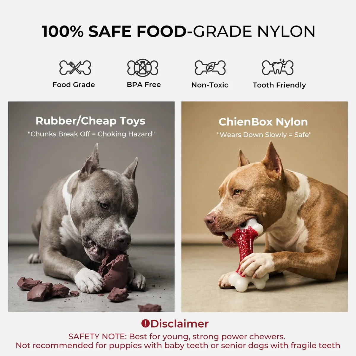 ChienBox Hueso de nailon resistente para masticadores fuertes — imagen 7
