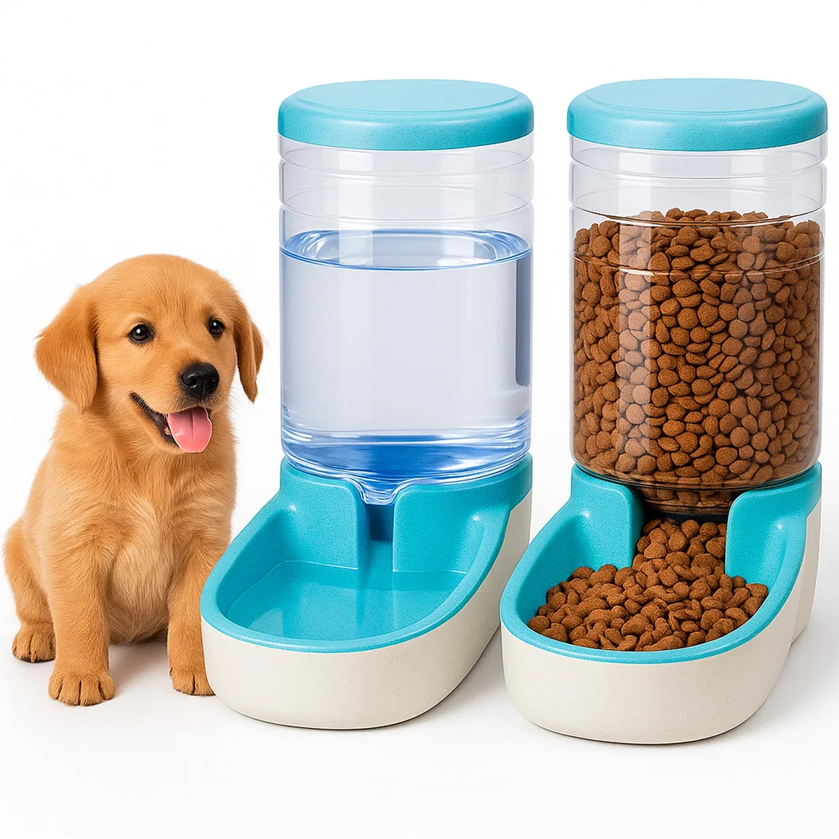 Edipets Dispensador de comida y agua por gravedad (pack de 2) — imagen 6
