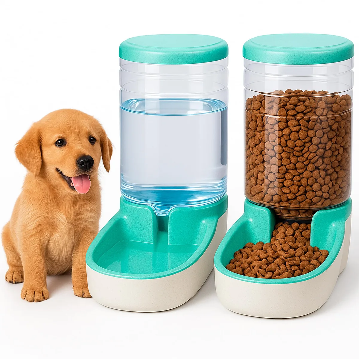 Edipets Dispensador de comida y agua por gravedad (pack de 2) — imagen 7