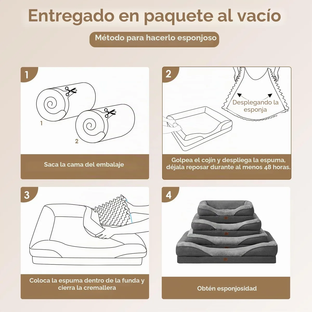 EHEYCIGA Cama ortopédica 106 cm (doble espuma) — imagen 7