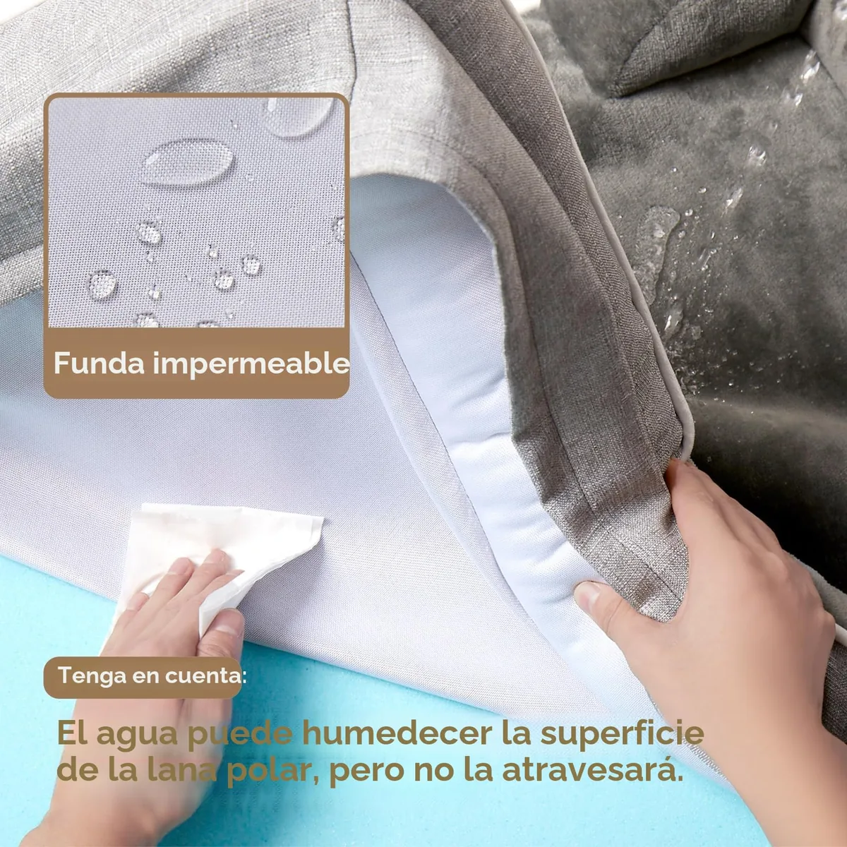 EHEYCIGA Cama ortopédica impermeable (XL) — imagen 4
