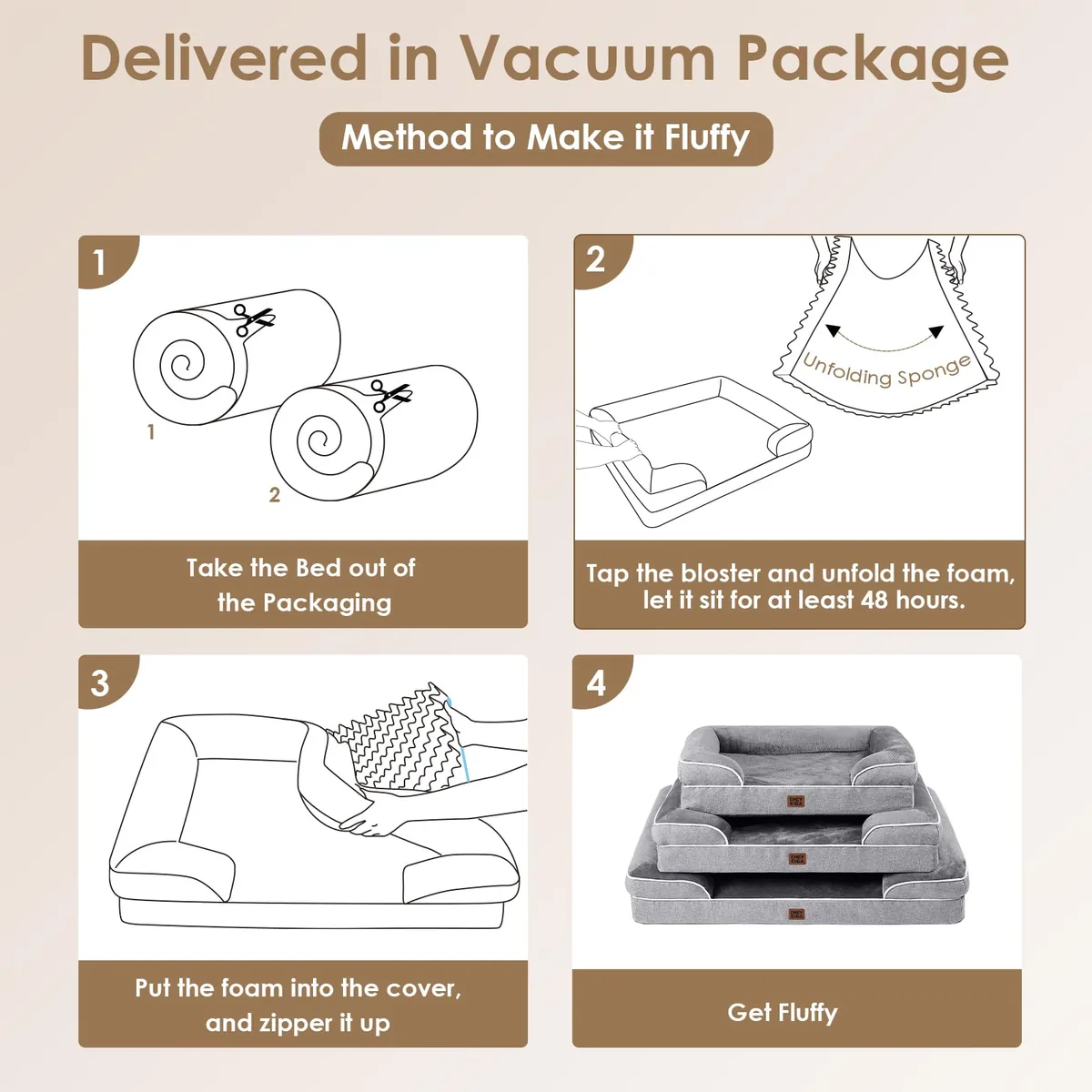 EHEYCIGA Cama ortopédica impermeable (XL) — imagen 7