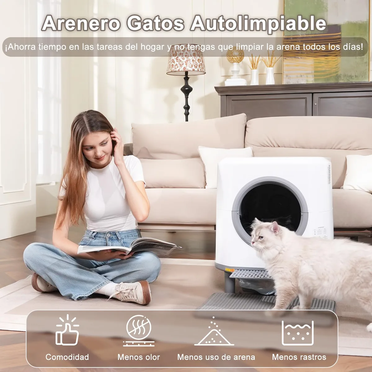 Ellenpent Arenero rotatorio autolimpiable — imagen 2