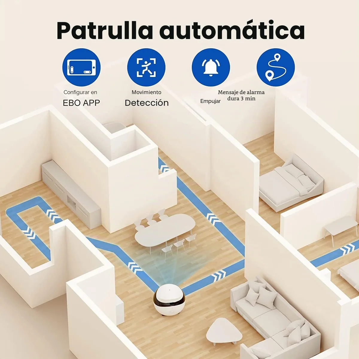 Enabot EBO SE Robot cámara móvil para mascotas — imagen 6