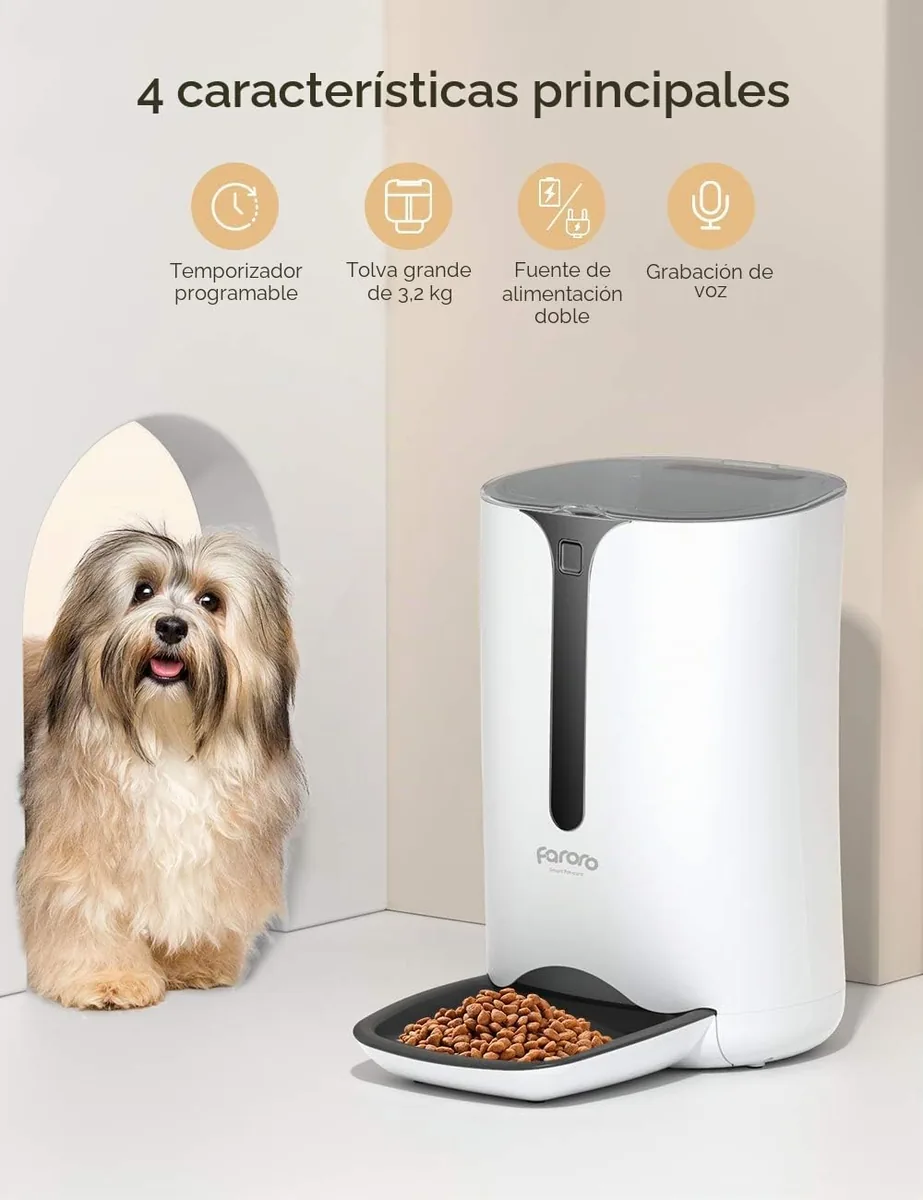 Faroro Comedero automático 7 L (programable, sin cámara) — imagen 2