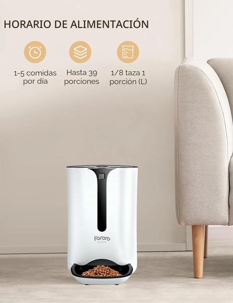 Faroro Comedero automático 7 L (programable, sin cámara) — imagen 3