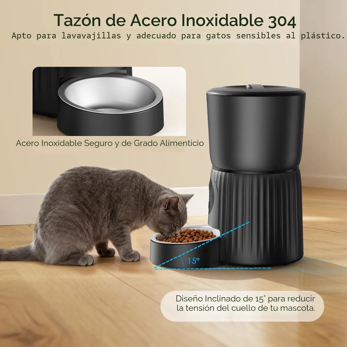 Faroro Comedero automático con cámara 1080p (4 L) — imagen 8