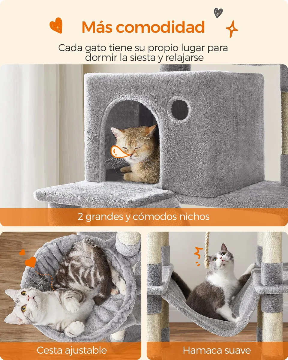Feandrea Árbol para gatos XXL (203 cm) — imagen 4