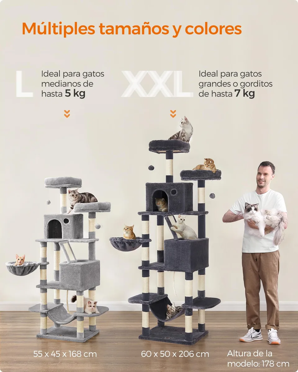 Feandrea Árbol para gatos XXL (203 cm) — imagen 7
