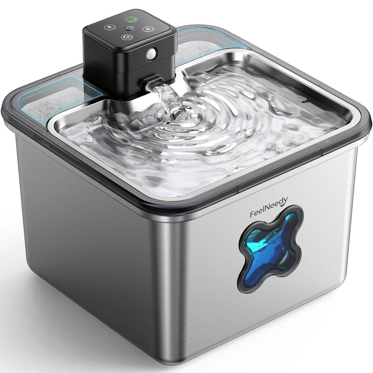 FEELNEEDY Fuente inox 3,2 L sin cable con sensor