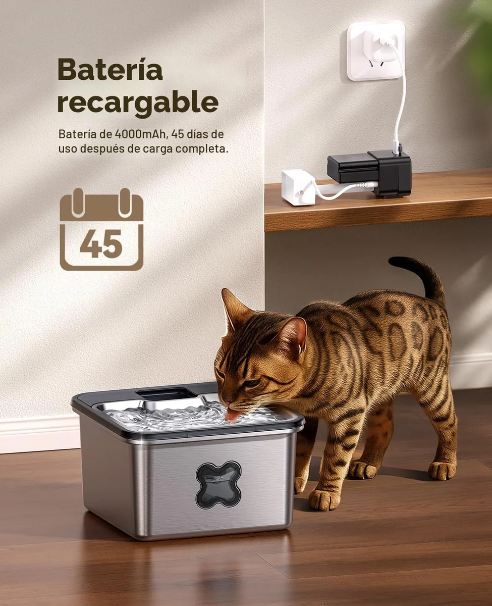 FEELNEEDY Fuente inox 3,2 L sin cable con sensor — imagen 5