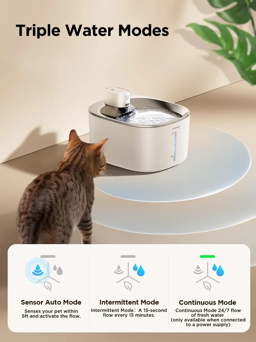 FEELNEEDY Fuente 4 L sin cable con sensor — imagen 3