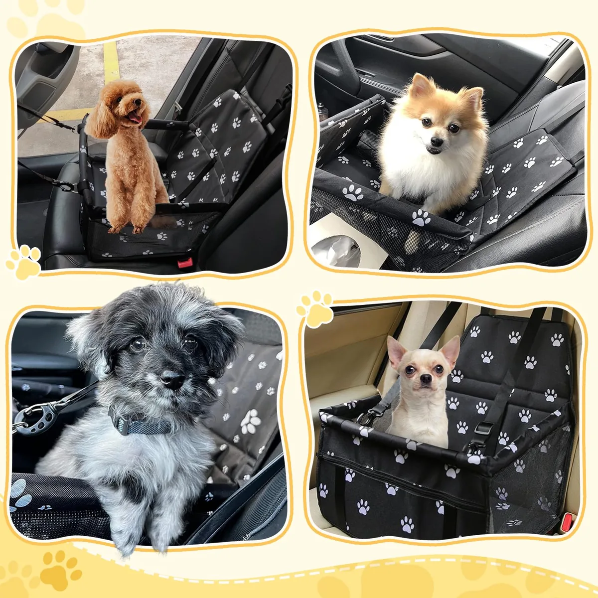 Flagest Asiento de coche elevado para perros pequeños — imagen 6