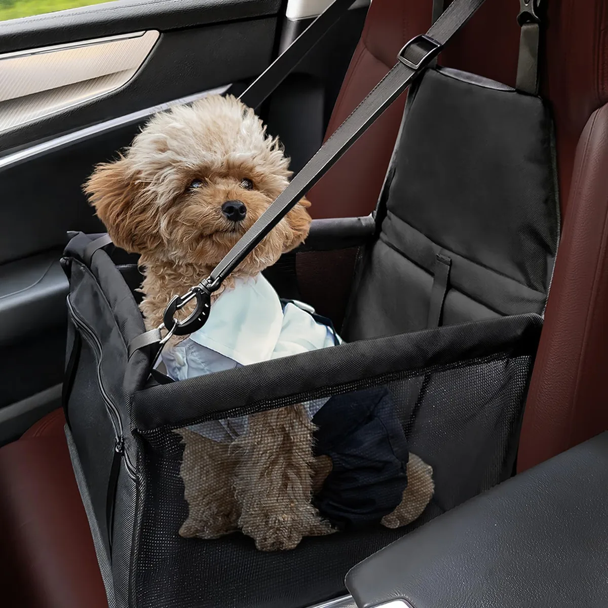 Flagest Asiento de coche elevado para perros pequeños — imagen 8