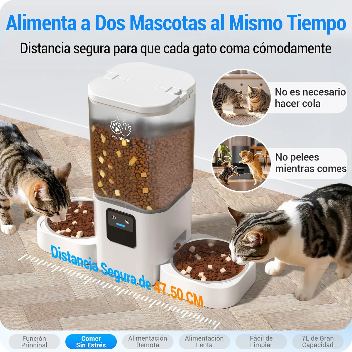 Frienhund Comedero automático doble 7 L (WiFi) — imagen 3