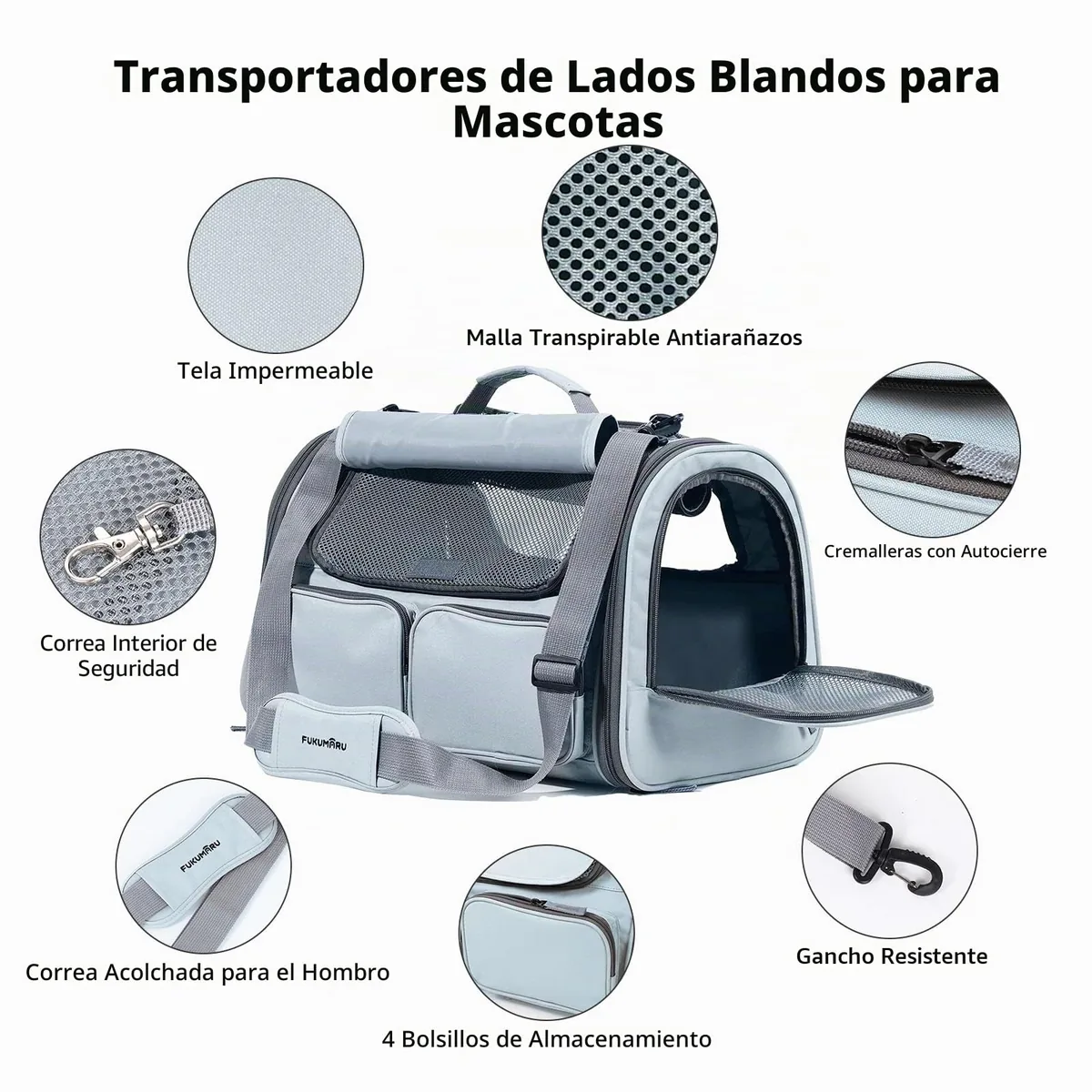 FUKUMARU Transportín blando homologado cabina — imagen 2