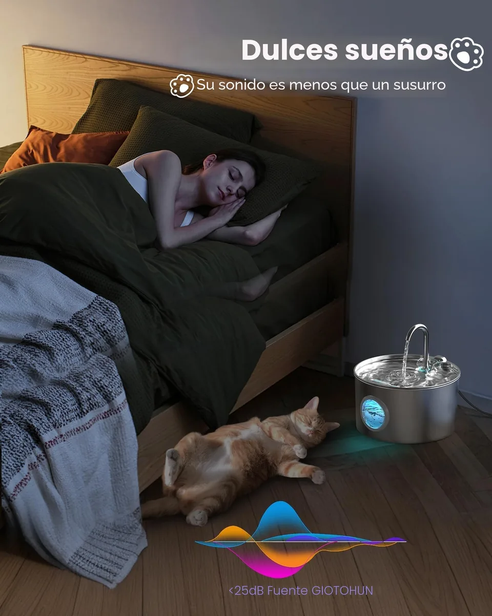 GIOTOHUN Fuente de acero inoxidable 2,2 L — imagen 6